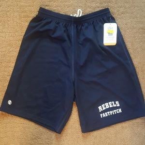 Navy blue rebels fastpitch Holloway shorts